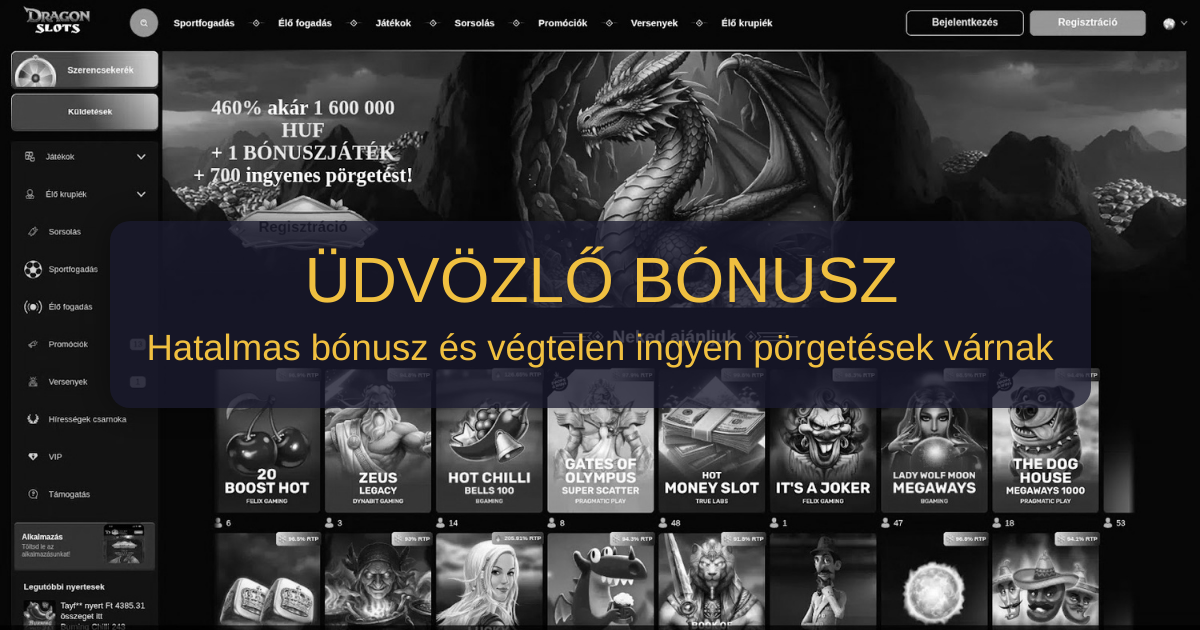 Dragonslots Casino welcome bonus