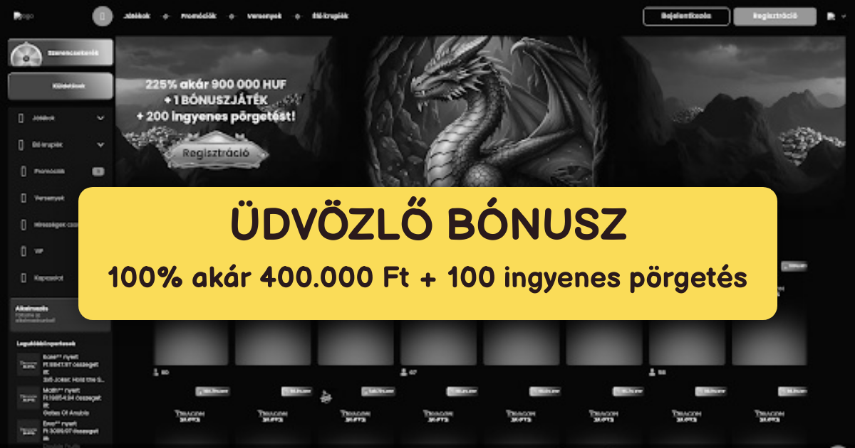 Dragonslots Casino welcome bonus